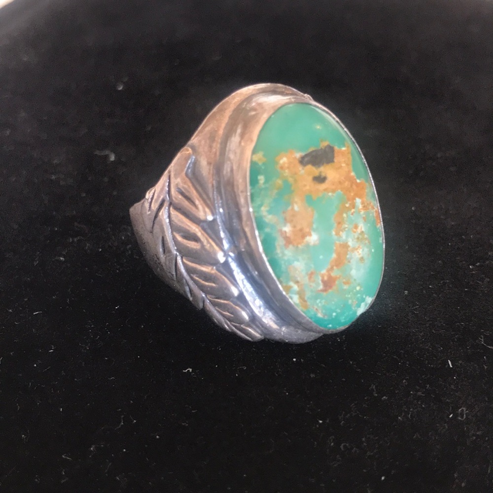 Vintage Green Turquoise Ring